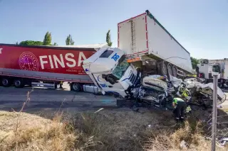 Miriam Chacón  ICAL . Accidente en la A-62 en sentido Salamanca, a la altura de la localidad vallisoletana de Tordesillas 