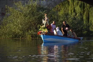 Procesión de la Virgen del Carmen por el río Tormes en Alba