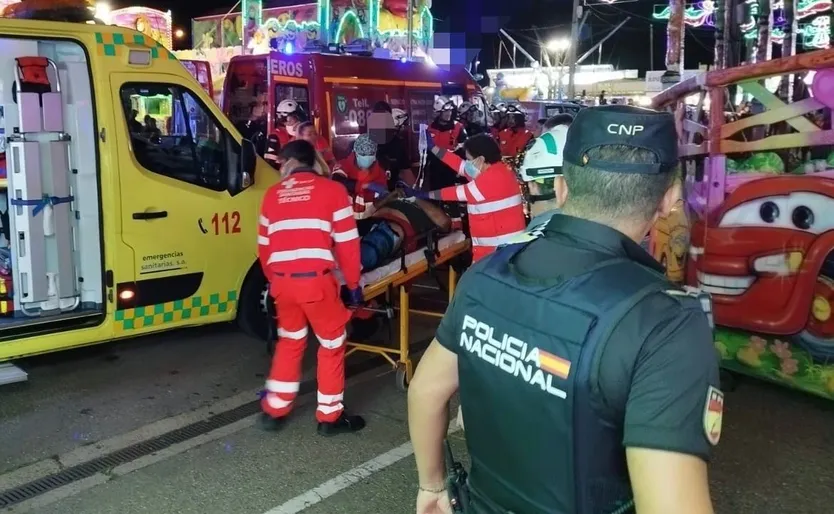 Accidente en el recinto ferial de La Aldehuela