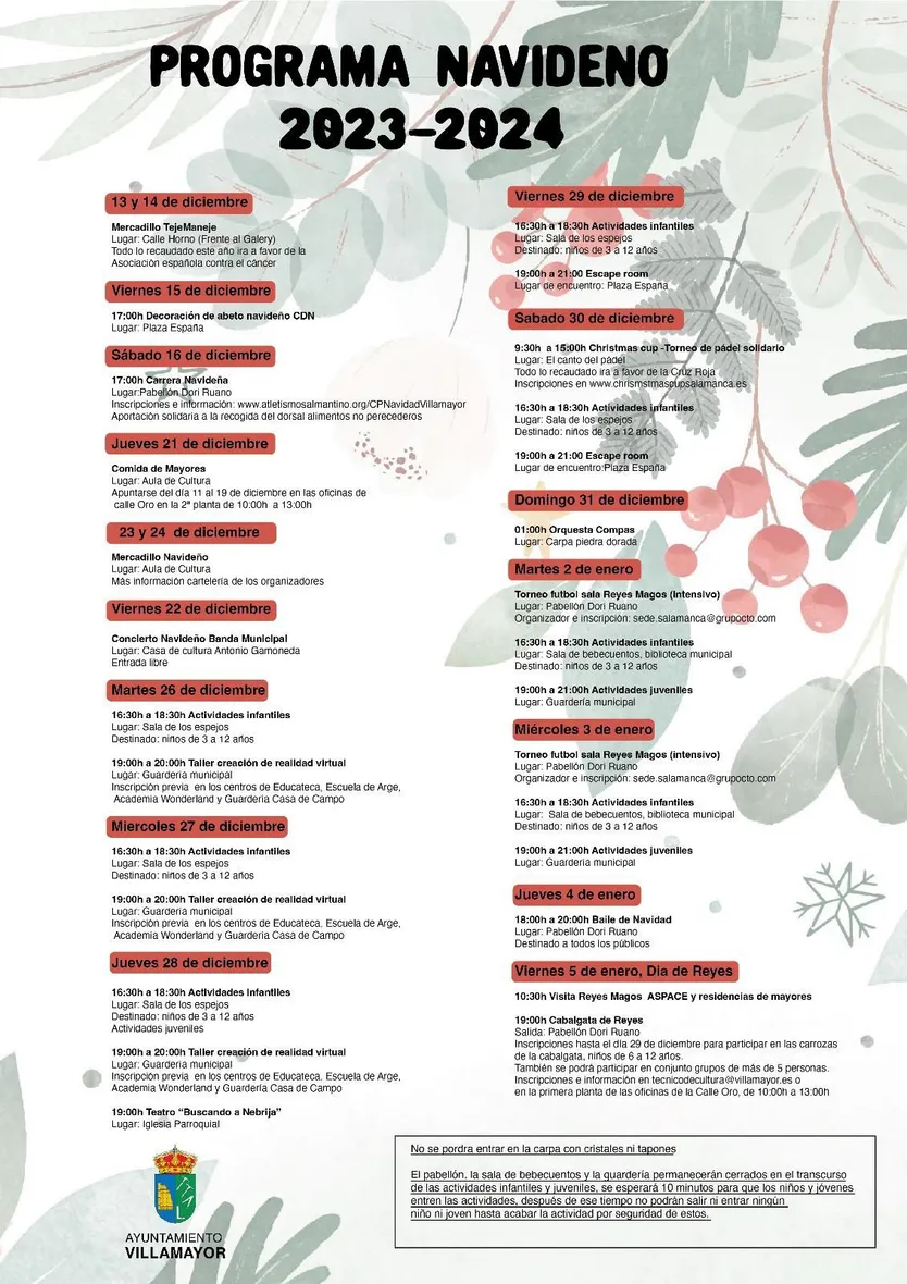 Programa navideño 2023 Villamayor
