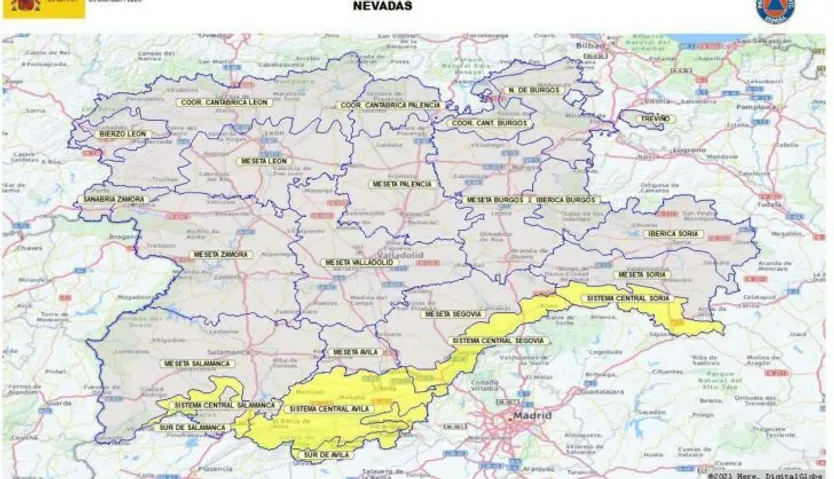 Alerta por nevadas