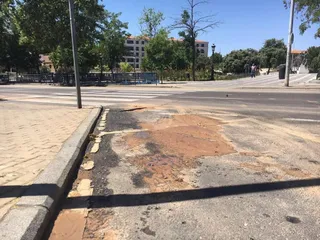 Tercer reventón de tuberías en la avenida de San Agustín en apenas un mes