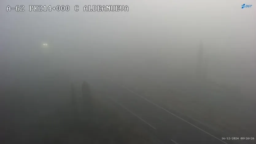 Niebla en Aldeanueva. FOTO: DGT