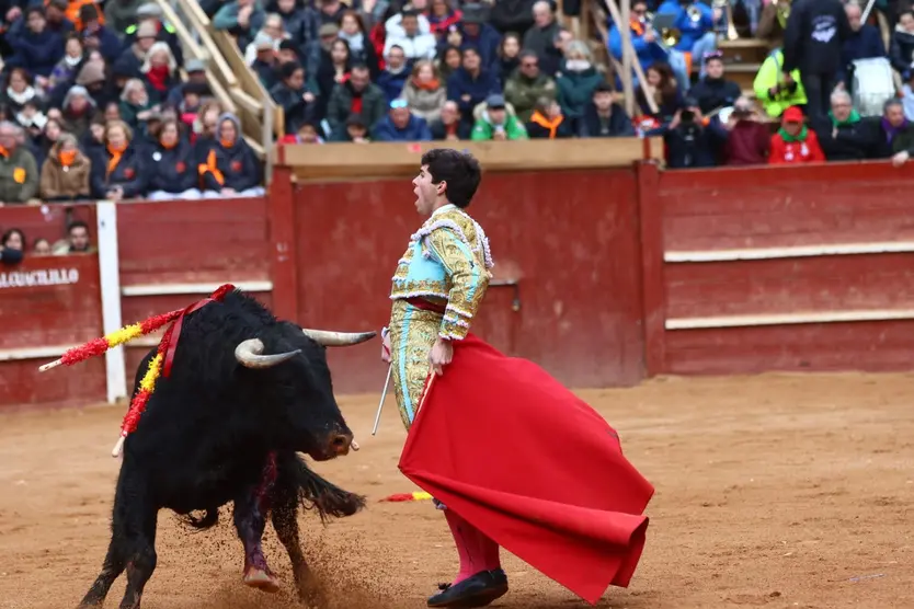 Julio Méndez en la novillada con picadores de lunes en el Carnaval del Toro de Ciudad Rodrigo 2026