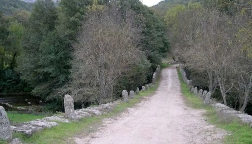 Puente de la Malena. Miliario. Vía de la Plata. JCYL