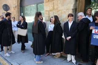 Abogados salmantinos se concentran ante los juzgados para que se reactive la Justicia tras meses de huelgas