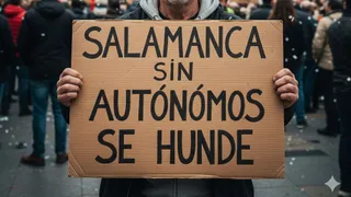 Manifestación en Salamanca por los autónomos