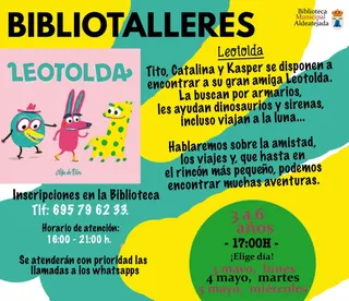 La biblioteca municipal de Aldeatejada organiza unos bibliotalleres dedicados a niños y jóvenes