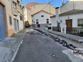 Obras en la calle David Hernández