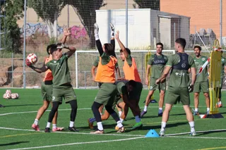 Imagen de un entrenamiento de Unionistas | Andrea