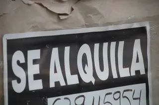 Cartel de se alquila, fotos de archivo