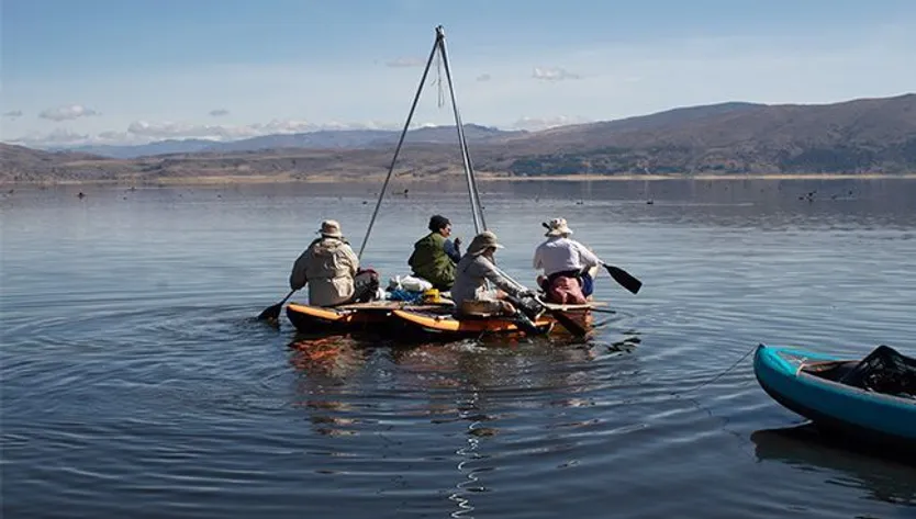 Los investigadores del proyecto internacional en el Lago Parinacochas