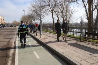 Inauguración de la nueva pasarela peatonal y ciclista sobre el río Tormes. Foto SALAMANCA24HORAS (1)