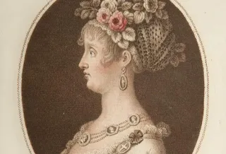 Retrato de busto y perfil girado hacia la izquierda de María Antonia de Nápoles. Foto: Pablo Linés