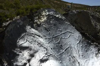 Grabados rupestres Patrimonio de la Humanidad en Siega Verde. Foto JCYL