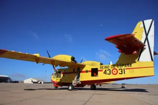 Foto de archivo de un avión del 43 Grupo del Ejército del Aire y del Espacio en Matacán