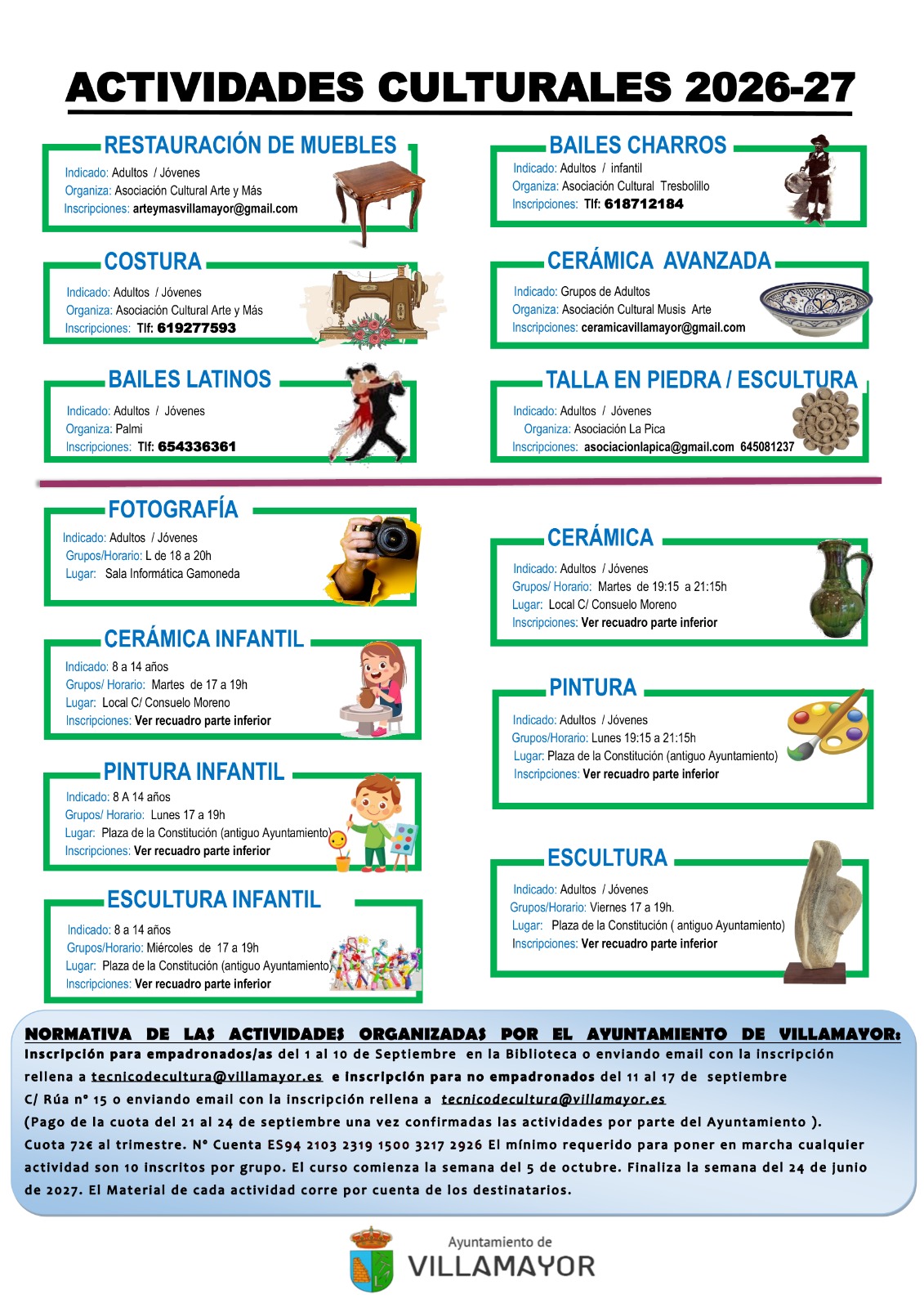 Cartel Actividades Culturales