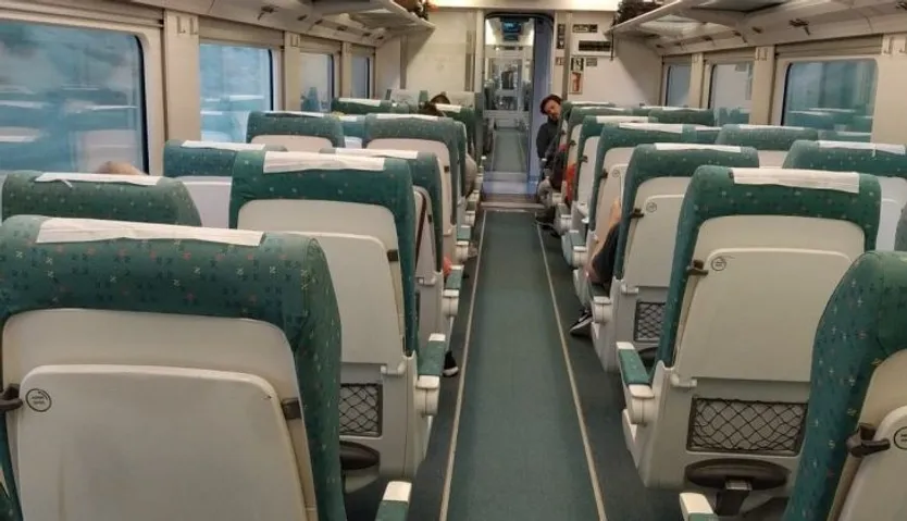 Interior de un Alvia de Renfe.