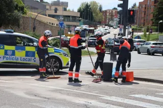 Bomberos del Ayuntamiento de Salamanca trabajando