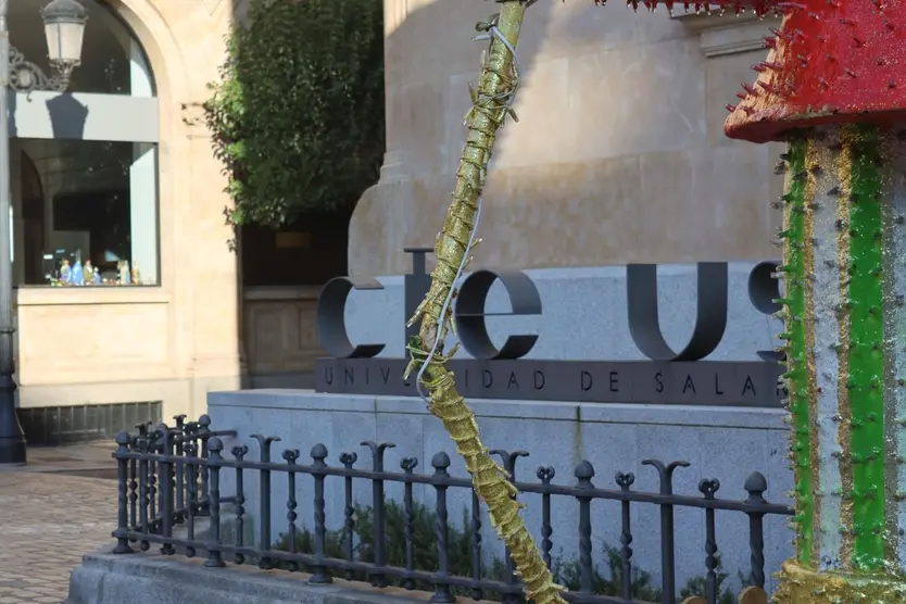 Aparece roto el bastón de uno de los soldaditos de la decoración navideña de Salamanca
