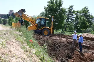 Trabajos de renovación del colector de La Moretona en Ciudad Rodrigo 