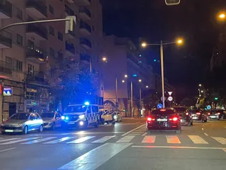 Accidente en la rotonda del paseo de la Estación