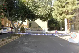 Lugar en el que un árbol ha caído sobre un coche en San José