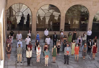 Foto de los estudiantes de máster premiados