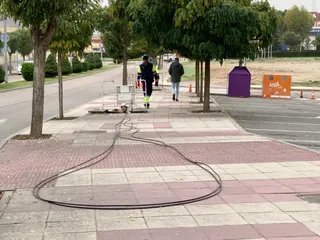 Instalación red fibra óptica municipal en Carbajosa. Foto Ayto. Carbajosa