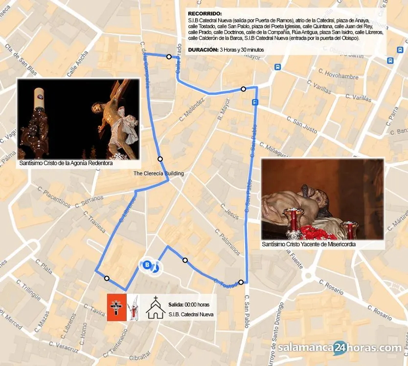 Recorrido del Cristo Yacente