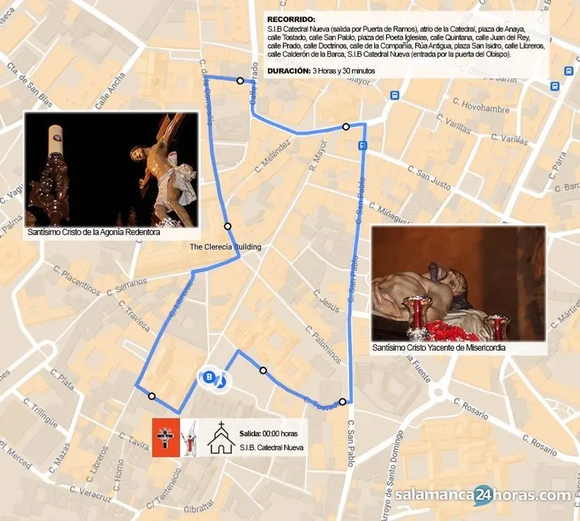 Recorrido del Cristo Yacente