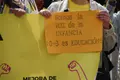 Un cartel en la concentración en la huelga de Educación Infantil en Salamanca