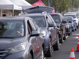 Coches en un atasco
