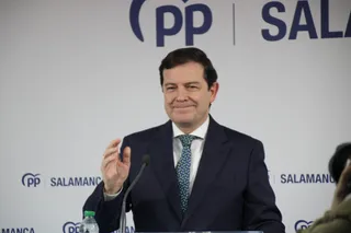 El presidente de la Junta de Castilla y León, Alfonso Ferández Mañueco, en la sede del PP de Salamanca 29/01/2026 | S24H