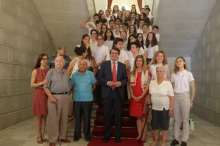 Recepción al colegio Santa Teresa.