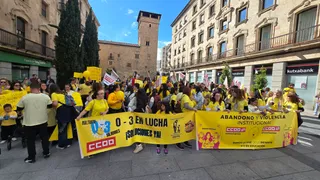 Concentración en la huelga de Educación Infantil