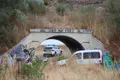 Policía en el puente del Marín.