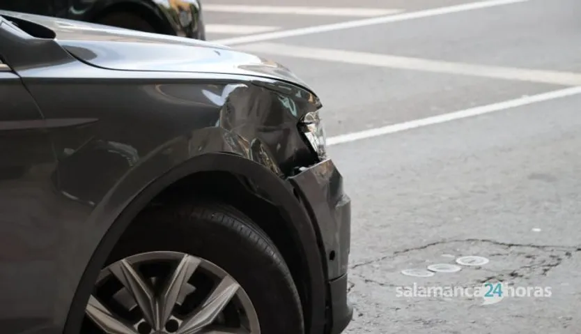 Un coche impacta y derriba un contenedor en el paseo de Canalejas (4)