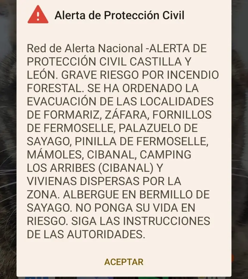 Alerta Incendio Fermoselle