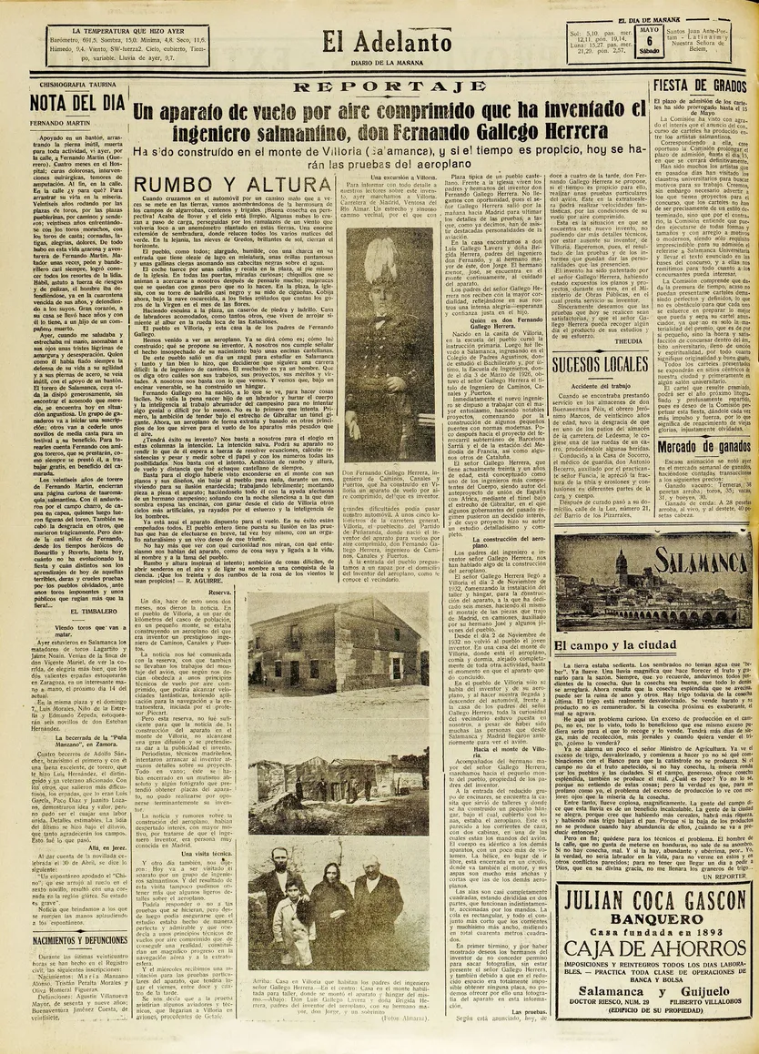 El Adelanto Diario político de Salamanca Año 49 Número 15038 1933 mayo 5