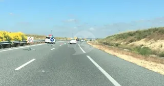 Vuelco en la A-50