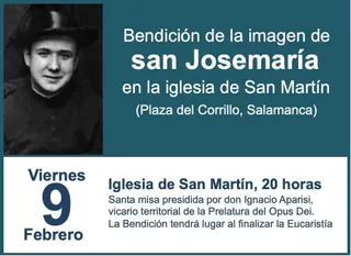 Bendición de la imagen de san José María Escrivá de Balaguer