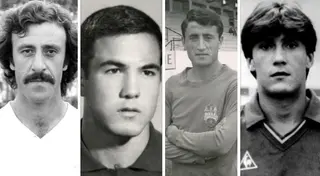 Vicente del Bosque (foto Real Madrid), "Vavá" (foto RFEF), "Neme" (foto RFEF) y Luis García (foto RFEF)
