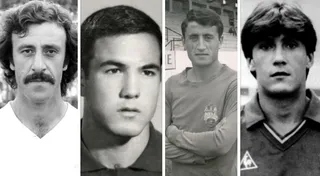 Vicente del Bosque (foto Real Madrid), "Vavá" (foto RFEF), "Neme" (foto RFEF) y Luis García (foto RFEF)