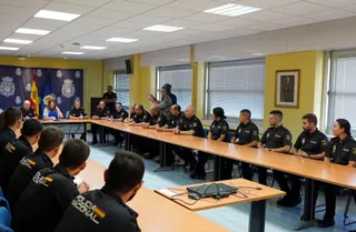 La delegada del Gobierno en Castilla y León, Virginia Barcones, asiste al acto de bienvenida de los nuevos agentes de la Policía Nacional en prácticas