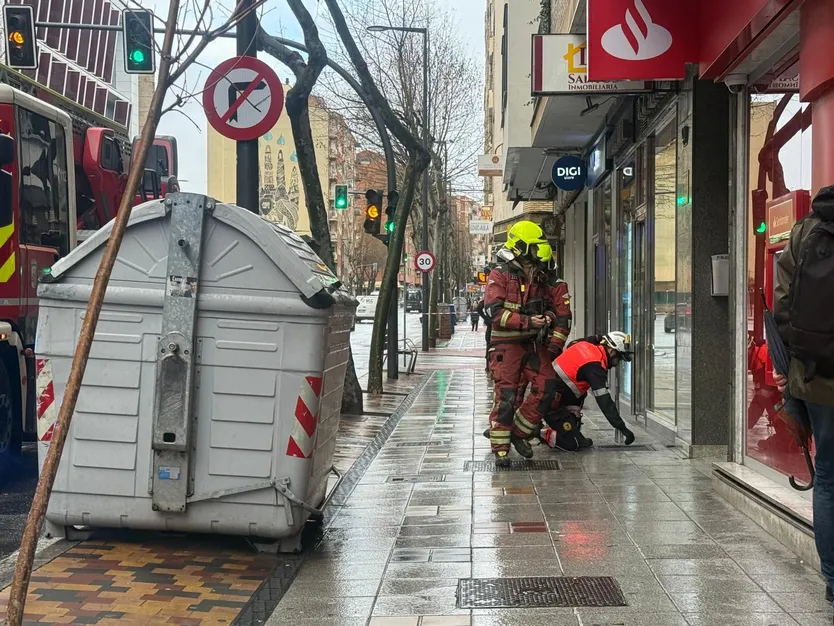 Bomberos en la intervención en María Auxiliadora