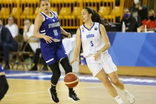 Maite Cazorla en la burbuja de Euroliga frente al Dynamo Kursk