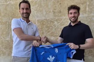 Pablo Cortés, en la presentación como nuevo entrenador del Villaralbo.