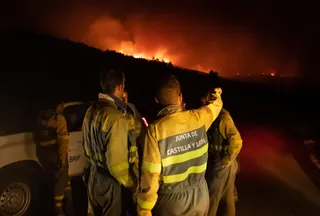 Imagen del Incendio forestal en el termino municipal de Monsagro y Serradilla del Arroyo. ICAL: JOSE VICENTE