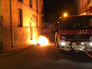 Quema de contenedores en Alba de Tormes